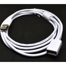 05-08-018. Шнур USB штекер A - гнездо А, version 2.0, белый, в блистере, 1,8м