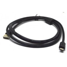 05-09-126. Шнур USB гнездо А - штекер miсro USB, с фильтром, черный, 1,8м