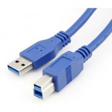05-10-032. Шнур USB штекер A - штекер B, version 3.0, синий, 1,5м