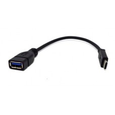 04-00-011. Адаптер OTG (штекер USB type C - гнездо USB 3.0), черный, с кабелем 0,2м