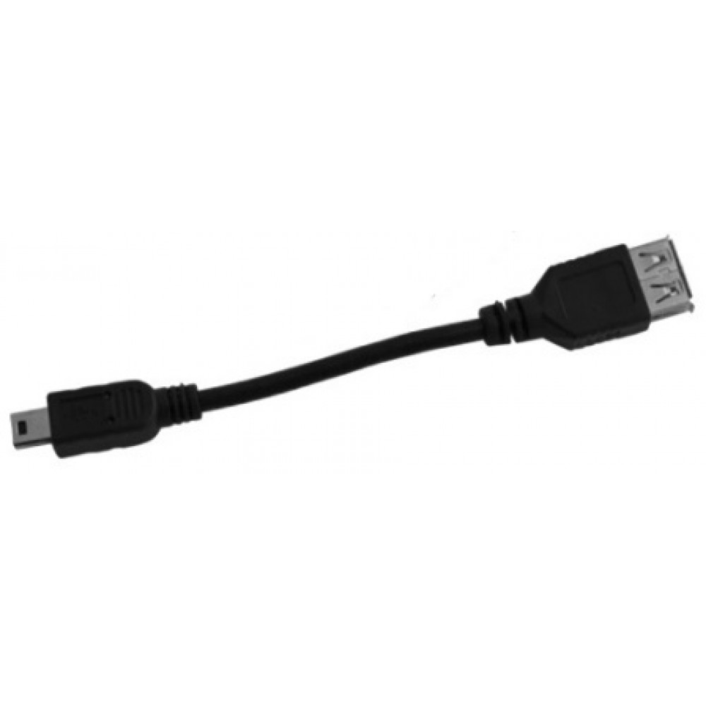 05-09-001. Шнур USB гнездо А - штекер mini USB, чёрный, 0,1м
