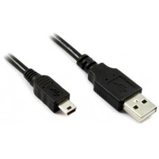 05-09-026. Шнур USB штекер А - штекер mini USB, черный, 1,5м