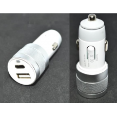 04-01-004. АЗУ 1-2,1A (гнездо USB + гнездо USB type C), корпус пластик-металл