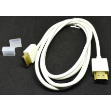 05-07-053. Шнур HDMI (штекер - штекер), version 1.4, ультратонкий, белый, в блистере, 1,5м