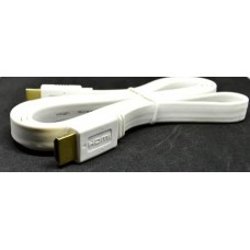 05-07-052. Шнур HDMI (штекер - штекер), version 1.4, плоский, белый, в блистере, 1,5м