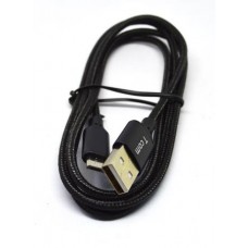 05-09-098. Шнур USB штекер А - штекер miсro USB, сетка, черный, 1м