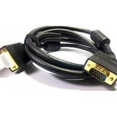 05-06-212. Шнур VGA (штекер - штекер), gold pin, Full HD (1080p), "ULT", черный, в коробке, 1,5м