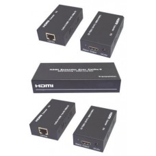 03-03-311. HDMI EXTENDER TX (передатчик) + 4 RX (приемник) + loopout (проходной HDMI), до 50м, HSEX 1x4