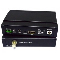 HDMI EXTENDER TX (передатчик) + RX (приемник) + IR+RS232, over coaxial cable with F connector, до 100м, HSV395