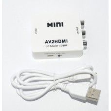 03-00-036. Конвертор AV в HDMI (AV (3 гнезда RCA) -> гнездо HDMI), с питанием
