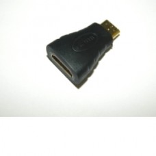 02-01-021. Переходник штекер mini HDMI - гнездо HDMI, gold pin,  корпус пластик