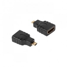 02-01-026. Переходник штекер micro HDMI - гнездо HDMI, gold pin, корпус пластик