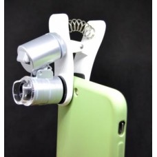 14-06-019. Мини микроскоп с прищепкой для телефона, увеличение 60х, MG9882W